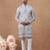 Light grey textured kurta set