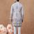 Light grey textured kurta set