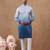 Gradient blue ombre kurta set