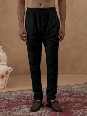 Olive green kurta with black floral embroidery set 5