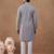 Grey self-texture sequin kurta set