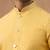 Festive yellow front open kurta set