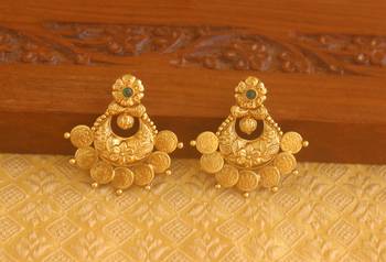 Matte finish temple earrings 1