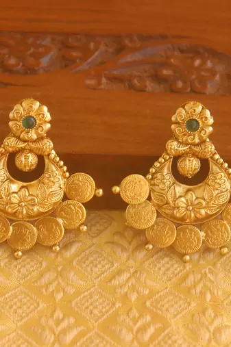 Matte finish temple earrings