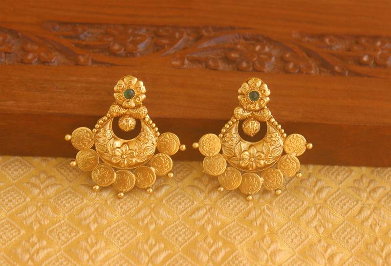 Matte finish temple earrings