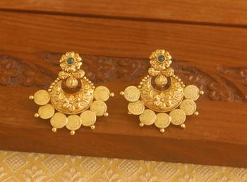 Matte finish temple earrings 2