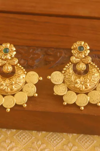 Matte finish temple earrings