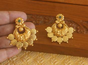 Matte finish temple earrings 3