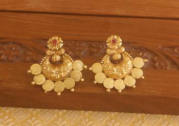Matte finish temple earrings 2