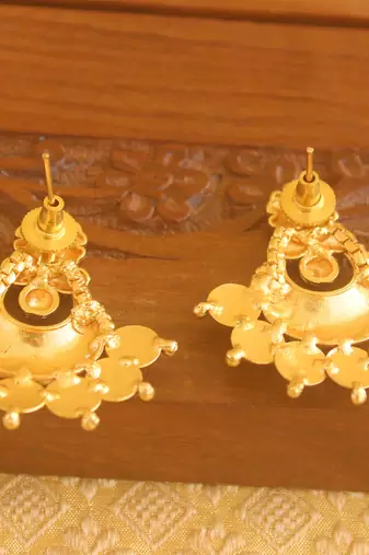 Matte finish temple earrings
