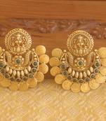 Matte finish chand bali temple earrings