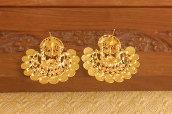 Matte finish chand bali temple earrings 4