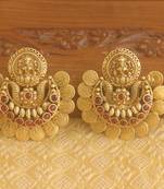 Matte finish chand bali  temple earrings