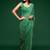 Mint green georgette saree with thread & multiple sequins embroidery
