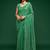 Mint green georgette saree with thread & multiple sequins embroidery