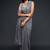 Grey georgette saree with thread & multiple sequins embroidery