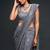 Grey georgette saree with thread & multiple sequins embroidery