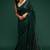 Dark green georgette saree with thread & multiple sequins embroidery