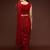 Red georgette saree with thread & multiple sequins embroidery