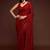 Red georgette saree with thread & multiple sequins embroidery