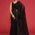 Black georgette saree with thread & multiple sequins embroidery