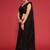 Black georgette saree with thread & multiple sequins embroidery