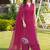 Pink hand embroidery modal satin stitched straight cut kurta culottes dupatta readymade suits