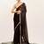 Black bollywood style designer soft organza saree with sequins lace border