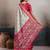 Grey elegant kalki silk digital print saree with unstitched blouse piece