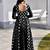 Jaipuri Black Anarkali Gown With Dupatta Set