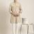 Beige cotton short pathani
