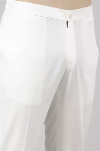 Beige cotton short pathani