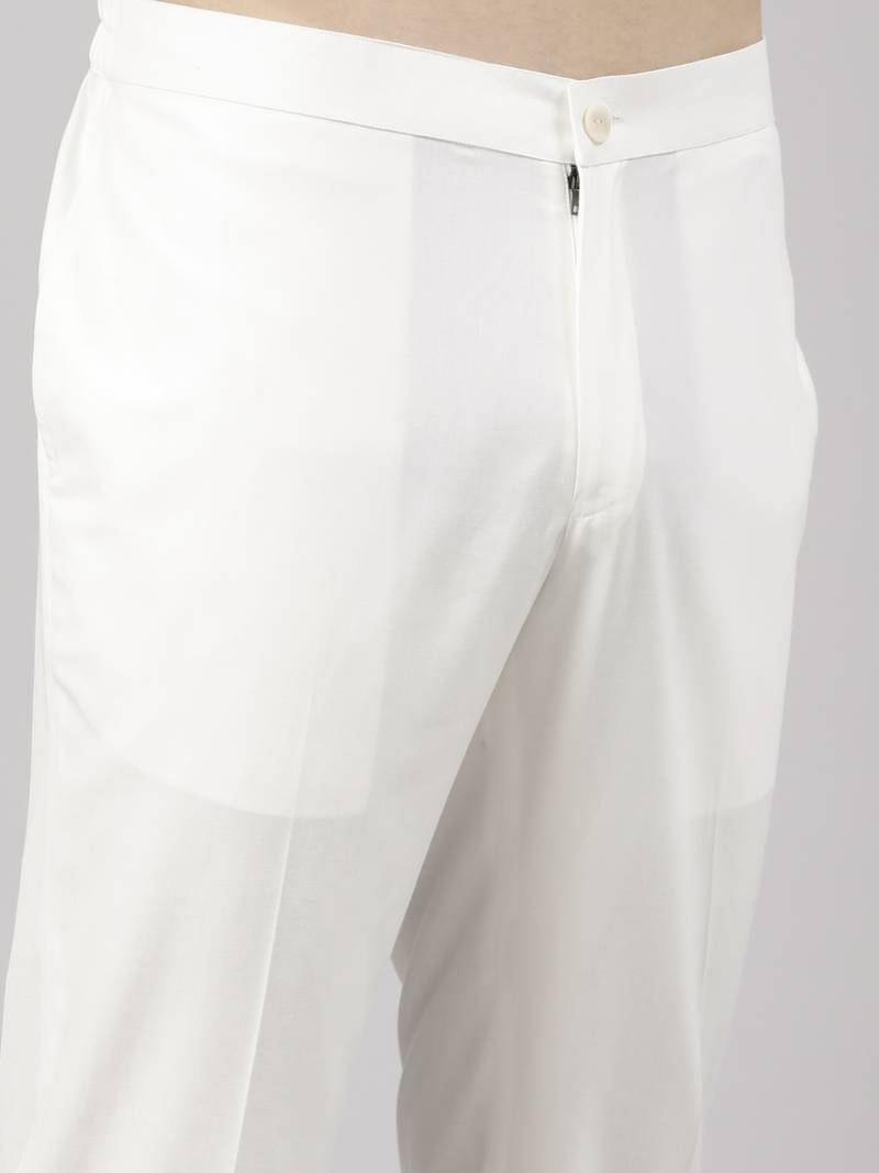 Beige cotton short pathani