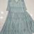 olive sky blue faux georgette with sequins embroidered work party wear gown