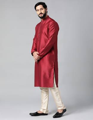 Black velvet embroidered jacket kurta set 2