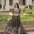 green gold crush lehenga choli with embroidered work