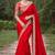 Red Color Designer Embroidered Sequins Satin Silk Saree