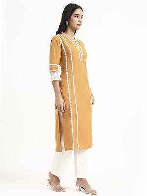  premium cotton poplin bronze kurta dupatta pant set 2