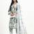 Yufta green and white cotton pakistani style kurta dupatta set
