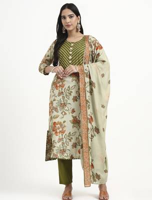  green lensing a line kurta trouser dupatta set 5