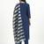 Yufta navy blue solid straight style chanderi silk lining kurta trouser dupatta set