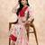 Yufta pink lensing a line latest yoke design kurta pant dupatta set
