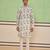 Beige cotton silk plain kurta for men's