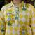 Yufta yellow floral and geometric straight button yoke kurta trouser set