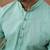 Green cotton silk plain kurta for men's
