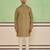 Brown cotton silk plain kurta for men's