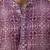 Purple cotton silk printed kurta for men's