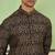 Black cotton silk plain kurta for men's