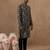 Black cotton silk plain kurta for men's