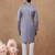 Purple cotton silk plain kurta for men's
